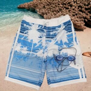 U.S. Apparel Boy's Swim Trunks & Swim Goggles